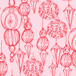 Large Ornaments in Light Rosy