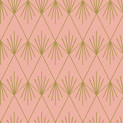 Trellis in Peony and Gold
