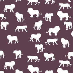 Lion Silhouette in Raisin