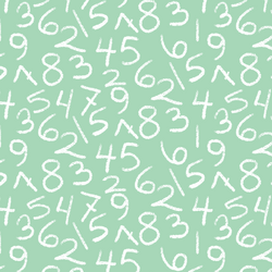 Tossed Numbers in Seaglass