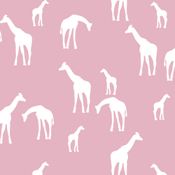 Giraffe Silhouette in Carnation