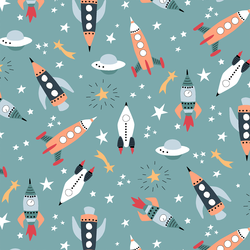Rockets in Aurora Teal
