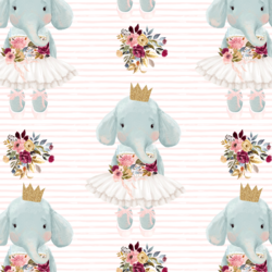 Pirouette on Little Watercolor Stripes in Soft Blush