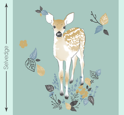 Fawn Quilt Panel in Aspen