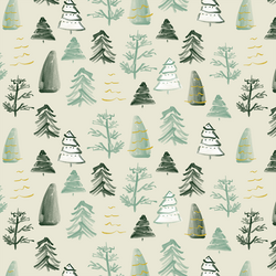 Pine Trees in Cream