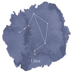 Libra Sign Panel in Indigo