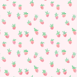 Strawberries on Top in Light Pink