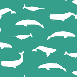 Whale Silhouette in Jade