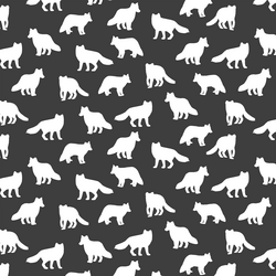 Little Fox Silhouette in Onyx