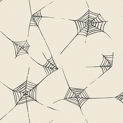 Large Spiderwebs in Charcoal on Bone