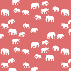 Elephant Silhouette in Poppy