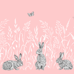 Hoppy Trails Double Border in Rosebud