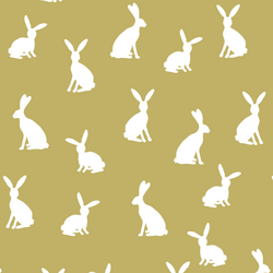 Cottontail Silhouette in Brass