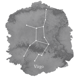 Virgo Sign Panel in Charcoal