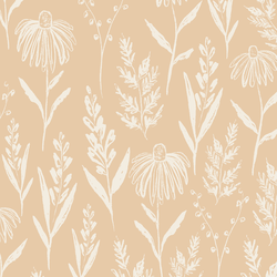 Big Perennials in Cream on Blush