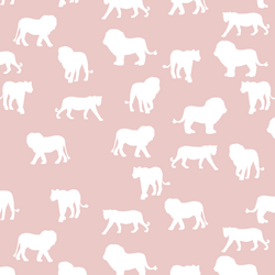 Lion Silhouette in Blush
