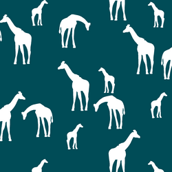 Giraffe Silhouette in Juniper