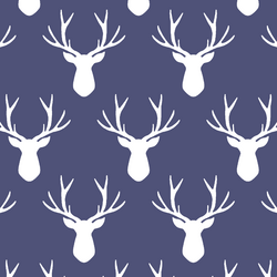Stag Silhouette in Indigo