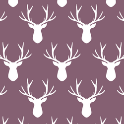 Stag Silhouette in Mulberry