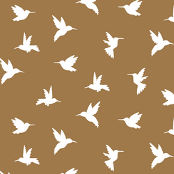 Hummingbird Silhouette in Ochre