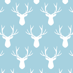 Stag Silhouette in Robins Egg