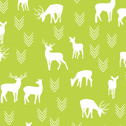 Deer Silhouette in Lime