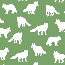 Fox Silhouette in Pistachio
