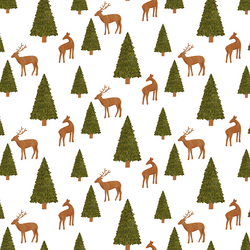 Wandering Deer in Snowy