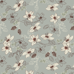 Almond Floral in Misty Fields