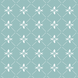 Quilted Snowflake in Frosty Teal