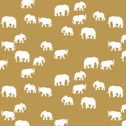 Elephant Silhouette in Marigold