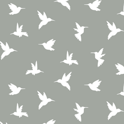 Hummingbird Silhouette in Sage