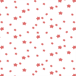 Star Light in Poppy on White