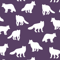 Fox Silhouette in Aubergine