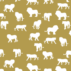 Lion Silhouette in Gold