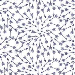 Arrows in Indigo on White