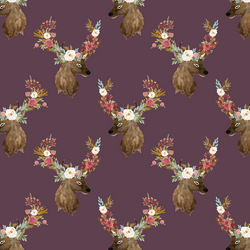 Little Autumn Deer in Eggplant