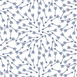 Arrows in Azurite on White