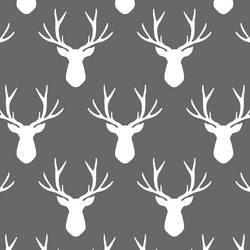 Stag Silhouette in Charcoal