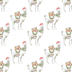 Little Festive Llama in White