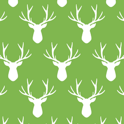 Stag Silhouette in Greenery