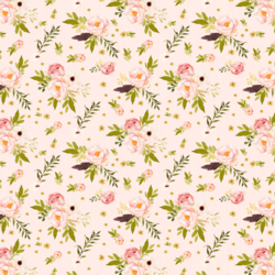 Little Bunny's Garden in Pale Peach