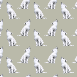 Little Arctic Wolf in Permafrost