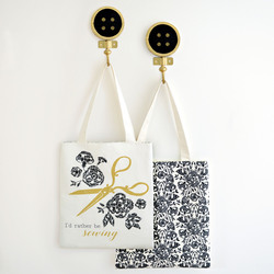 The Sewer Tote Panel in Onyx and Gold