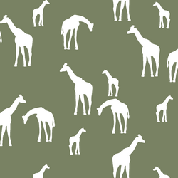 Giraffe Silhouette in Olive