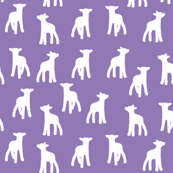 Lamb Silhouette in Amethyst