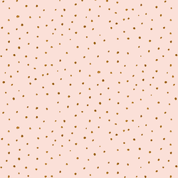 Large Valentine Dot in Gold on Pearl Pink