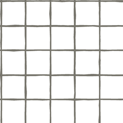 Windowpane in Greige on White