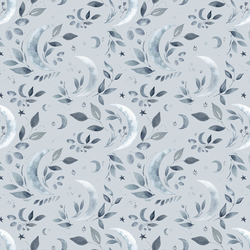 Luna Floral in Silver Moon