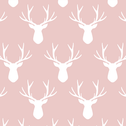 Stag Silhouette in Blush